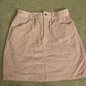 Pink corduroy skirt